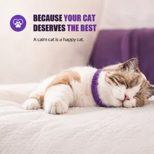 Cat Calming Collar 4 Pack, Adjustable Pheromone Calming Collars for Cats, Waterproof Anxiety Relief Collar for Stress, Breakaway Design, Fits Cats, Small Dogs and Puppies