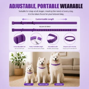 Dog Calming Collar 4 Pack, Adjustable Pheromone Calming Collars for Dogs, Waterproof Anxiety Relief Collar, Long Lasting 60 Days, Fits Small Medium and Large Dogs
