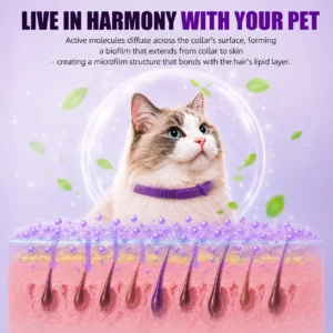 Cat Calming Collar 4 Pack, Adjustable Pheromone Calming Collars for Cats, Waterproof Anxiety Relief Collar for Stress, Breakaway Design, Fits Cats, Small Dogs and Puppies
