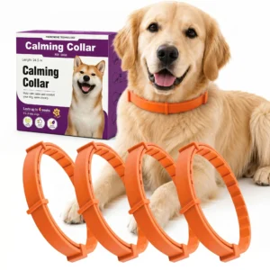 Dog Calming Collar 4 Pack, Adjustable Pheromone Calming Collars for Dogs, Waterproof Anxiety Relief Collar, Long Lasting 60 Days, Fits Small Medium and Large Dogs