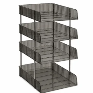 4-Tier Letter Tray Desktop Organizer, Paper File Holder for A4 Documents, Folders and Mail, Office, Home Office and Classroom