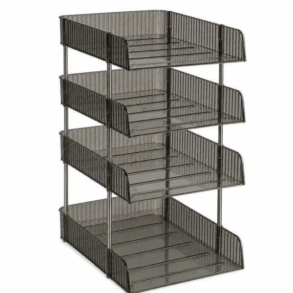 4-Tier Letter Tray Desktop Organizer, Paper File Holder for A4 Documents, Folders and Mail, Office, Home Office and Classroom
