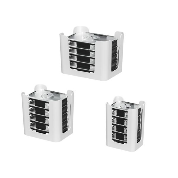 Food Container Lid Organizer for Rubbermaid Brilliance Snap-On Lids, Holds Medium (2.85, 3.2, 4.7, 7.8, 12, 16 Cup), Small (1.3, 6.6 Cup) & Tiny (0.5 Cup) Lids, 3-Piece for Kitchen Cabinets
